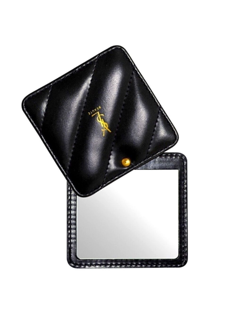 Yves Saint Laurent Beauty Square Compact Pocket Mirror Black New